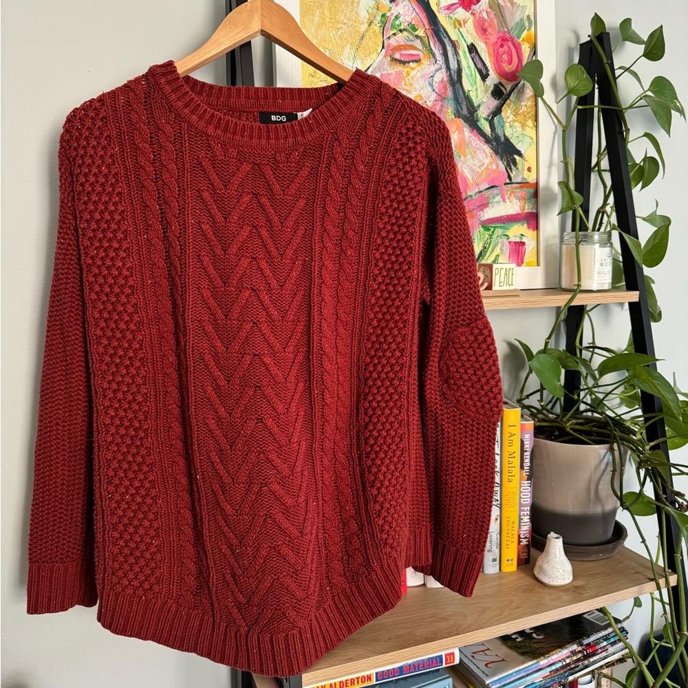 BDG Cable Knit Fisherman Sweater